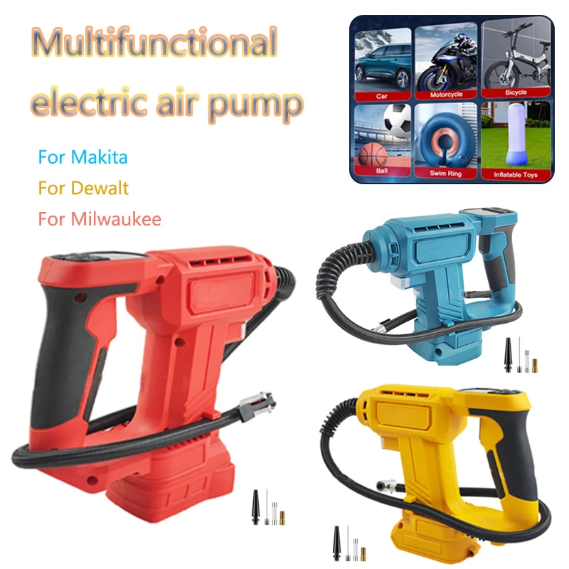 

Накач для Makita/Milwaukee/Dewalt, аккумулятор 18 В/20 В, портативный ручной воздушный насос с цифровым манометром для автомобилей, велосипедов