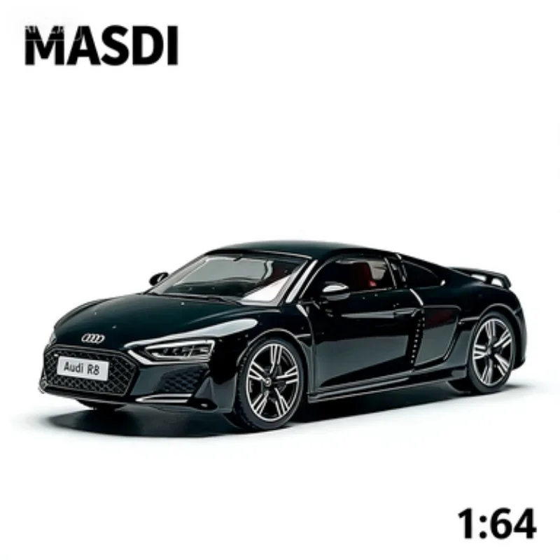 

MASDI 1:64 Audi R8, литая модель из сплава, подарок для мужчин, высококачественная статическая коллекционная модель для взрослых, праздничный креативный подарок.