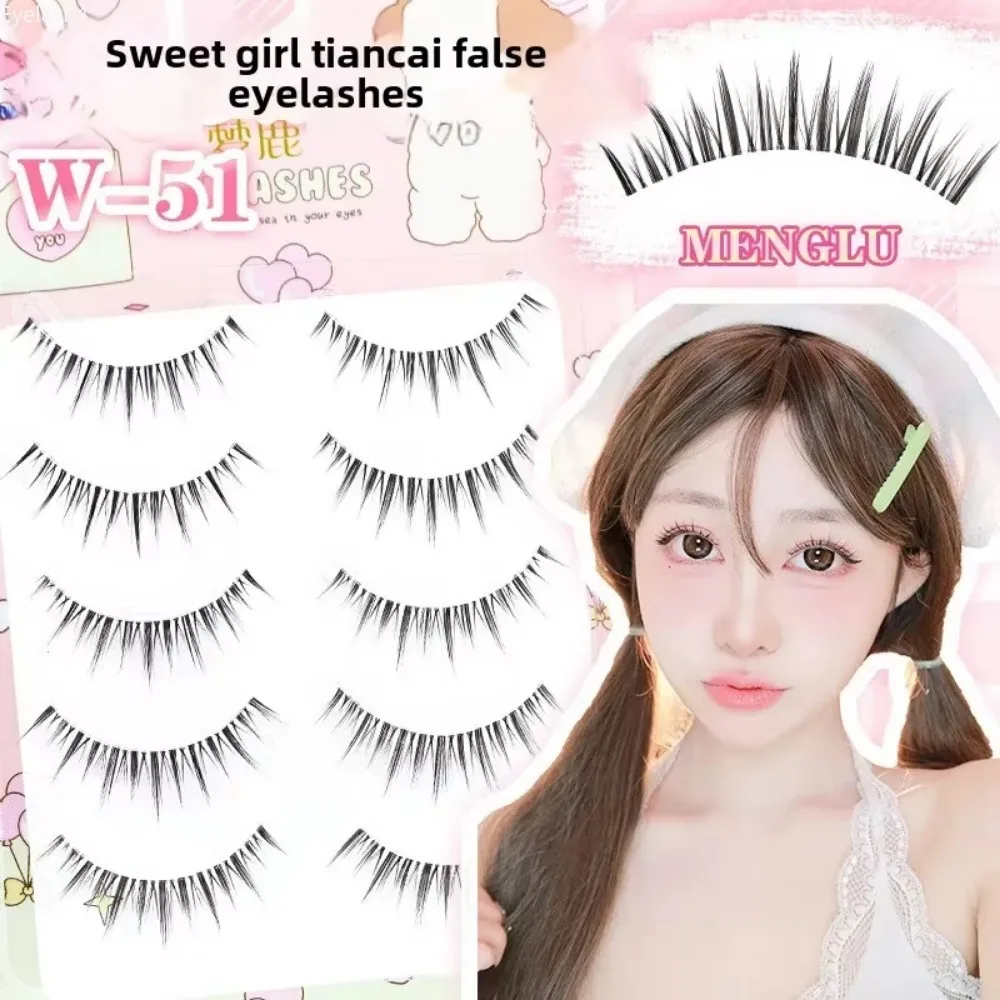 5 Paar falsche Wimpern, natürlich aussehende Make-up-Werkzeuge und Zubehör, verlängerte Wimpern, einfach für Anfänger, natürliche Wimpernstreifen