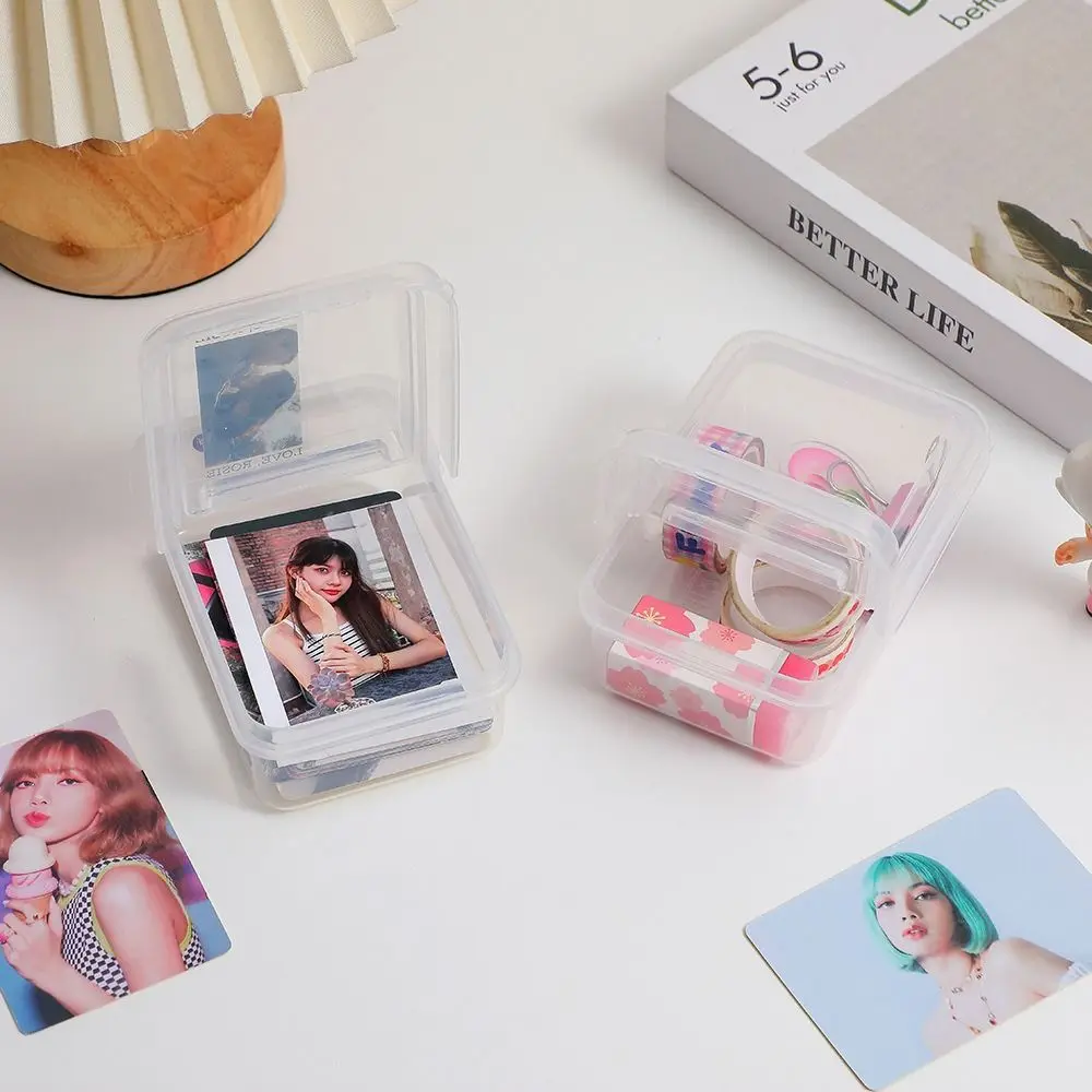 Plastic Storage Box Photocards Storage Box Desktop Storage Box Classification Box Desktop Organizer Minimalism INS Style