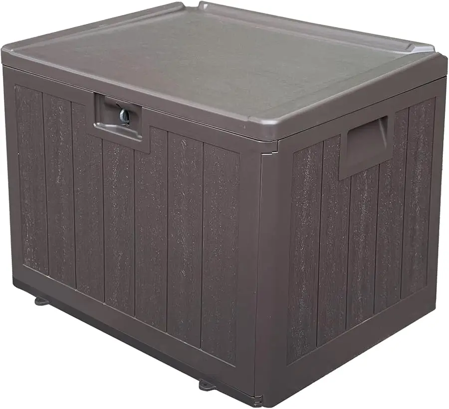 

Premium Pro Edition 35 Gallon Lockable Resin Deck Box, Waterproof & UV-Resistant Outdoor Storage Box for Outdoor Storage, Garden