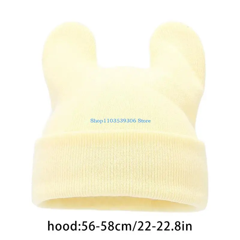 قبعة محبوكة مصنوعة يدويًا على شكل أذن البقرة 400A، قبعة قيادة شتوية لحماية الأذن للفتيات
