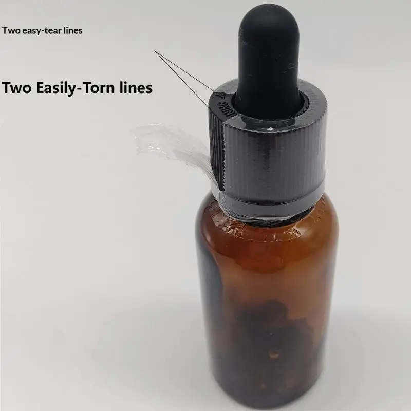 /Kuz/Shrink Wrap Film Suitable For 15ml Glass Liquid Dropper Bottles Seal 100Pcs Heat