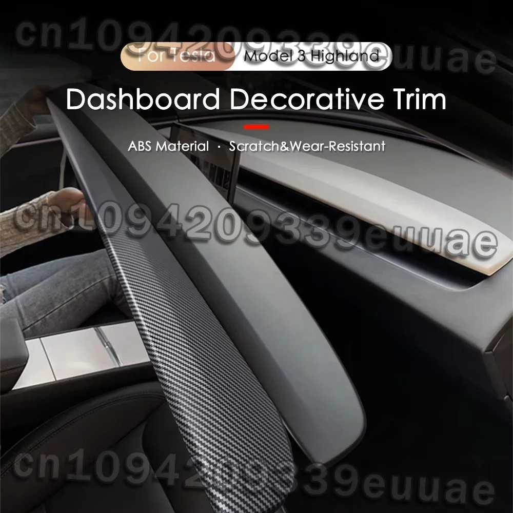 For Tesla Model 3 Highland 2024-2026 ABS Dashboard Cover Trim Air Outlet Panel Cover Trim Interior Stylish Durable Accessories
