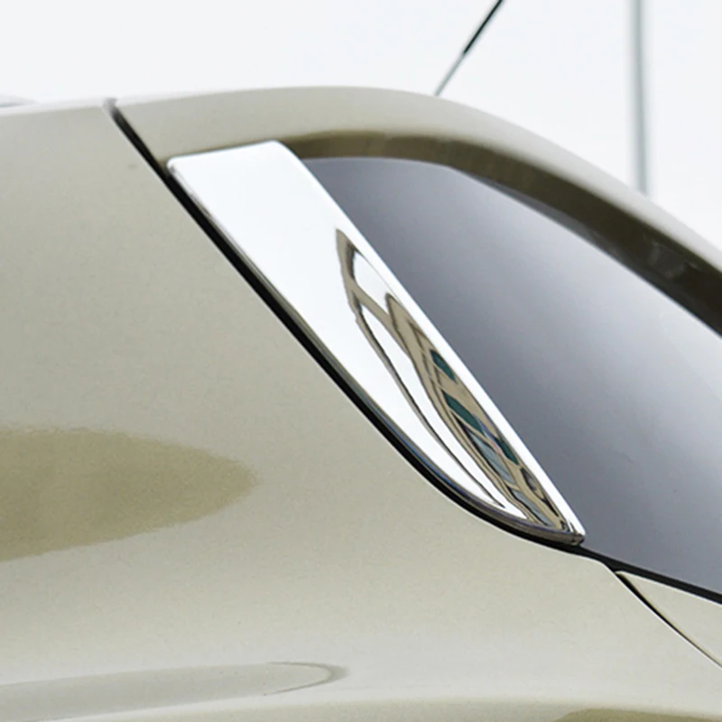 For Ford Escape Kuga 2013 2014 2015 2016 2017 2018 Chrome Rear Trunk Window Spoiler Cover Side Pillar Post Trim Molding Garnish