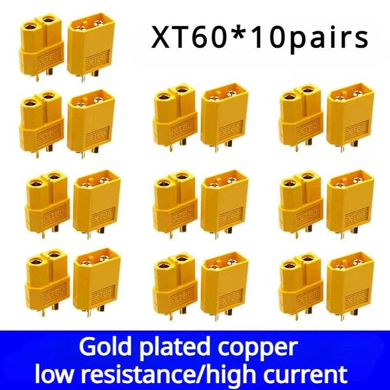 10pairs XT60 Plug Male Female Bullet Connectors Plugs For RC Lipo Battery XT-60 High Quality Model battery plug