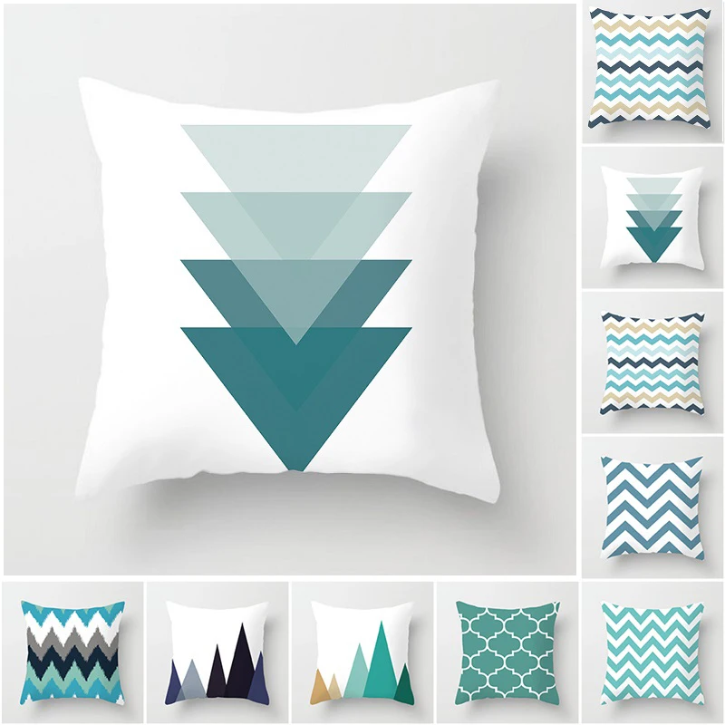 Nordic Style Geometric Cushion Covers Polyester Mountain Arrows Pillow Cases Not Cotton Pillow Covers Bedroom Sofa