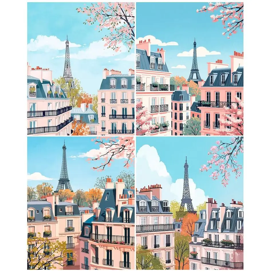CHENISTORY House Diamond Painting Handicraft Art Art Supplies Scenery Diamond Art Painting Home Decor Gift Adult Diamond Art