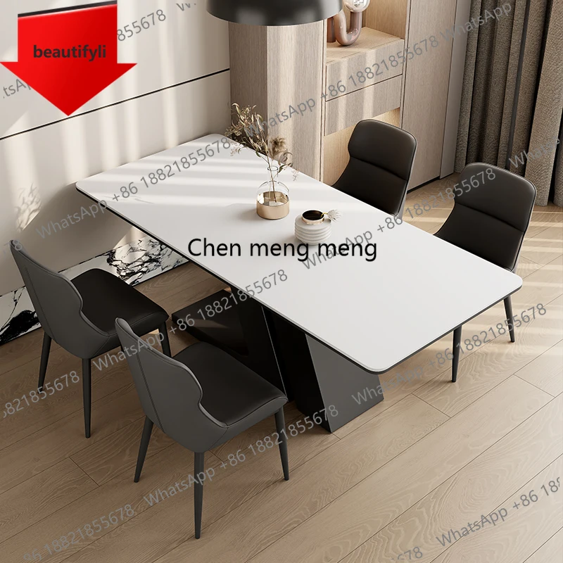 

A55 Modern Luxury Dining Table Designer Makeup Unusual French Dining Table Beautiful Design Salon Wood Mesas De Jantar Furniture
