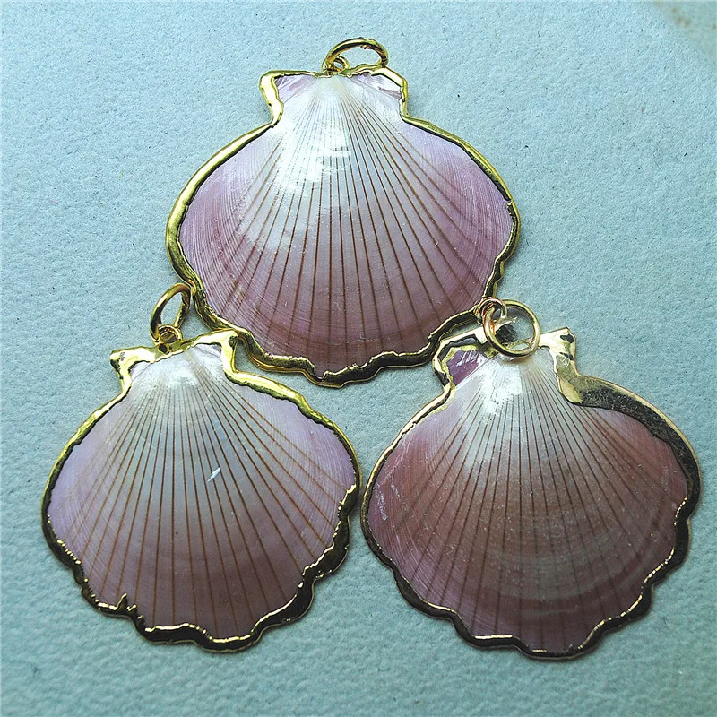 5PCS New PINK SHELL PENDANTS GOOD SHAPE 35X35MM DIY JEWELRY PENDANTS MAKE JEWELRY ACCESSORIES FANCY ITEMS