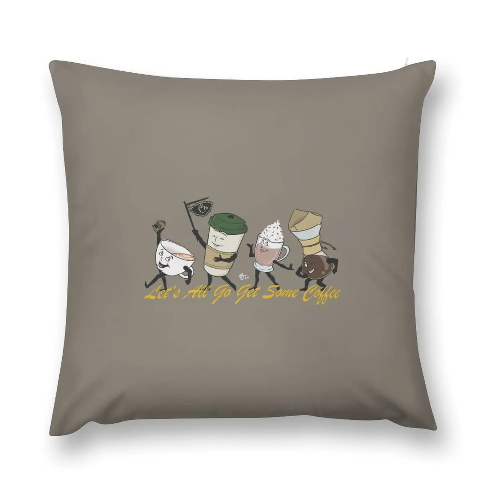 

Let's All Go Get Some Coffee Throw Pillow Luxury Pillow Cover pillow cover luxury