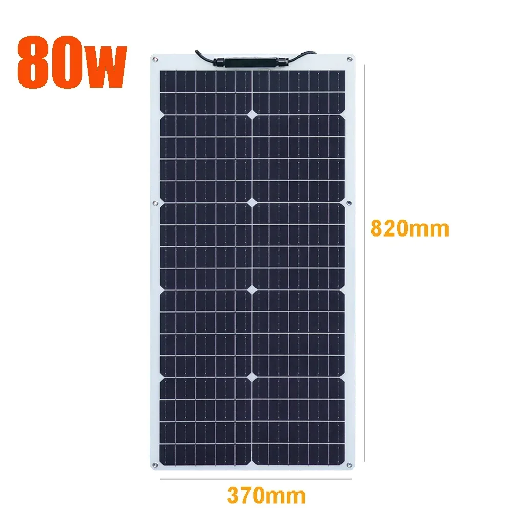 12v Solar Panel Flexible 150w 120w 100w 80w Photovoltaic Panel System for Home Balcony Car Boat Battert Charge Camper Waterproof