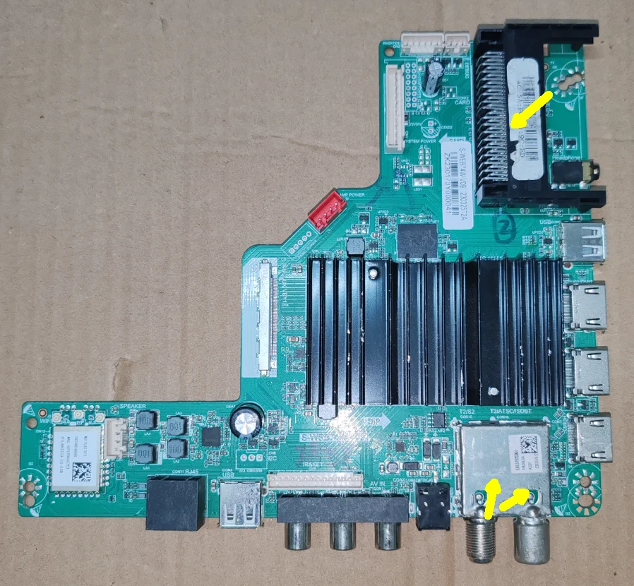 

S-WEB74W-V09 4K WiFi network TV motherboard, tested, physical photo FOR 1.5g+8G Memory 2 different types