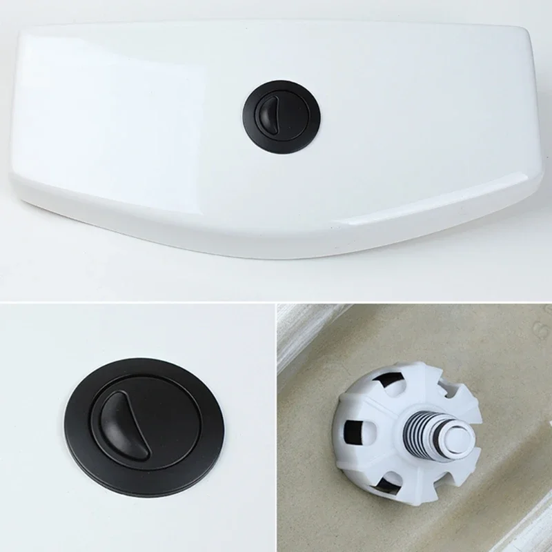 Round Toilet Flush Button Adjustable Toilet Water Button Double Push Flushing Button Toilet Accessories