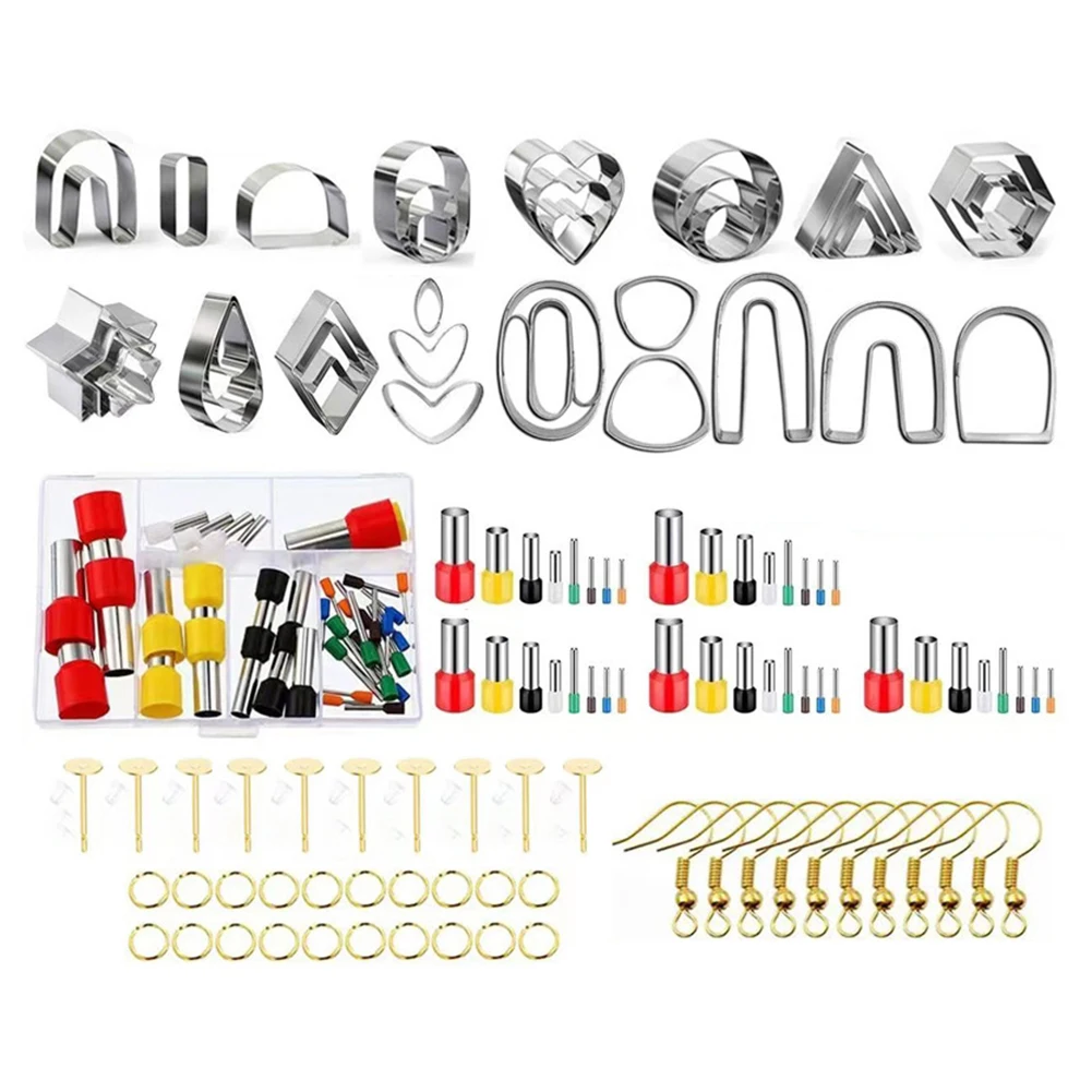 126PCS Polymers Clay Cutters Set For Earring Making Beginner Friendly Earring Making Kit For Making Pendants