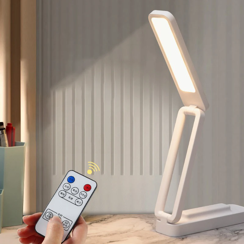 LED Reading Desk Lamp Foldable Touch with Remote Control Dimmable Wall Lamp USB Charging Office Study Bedside Night Light