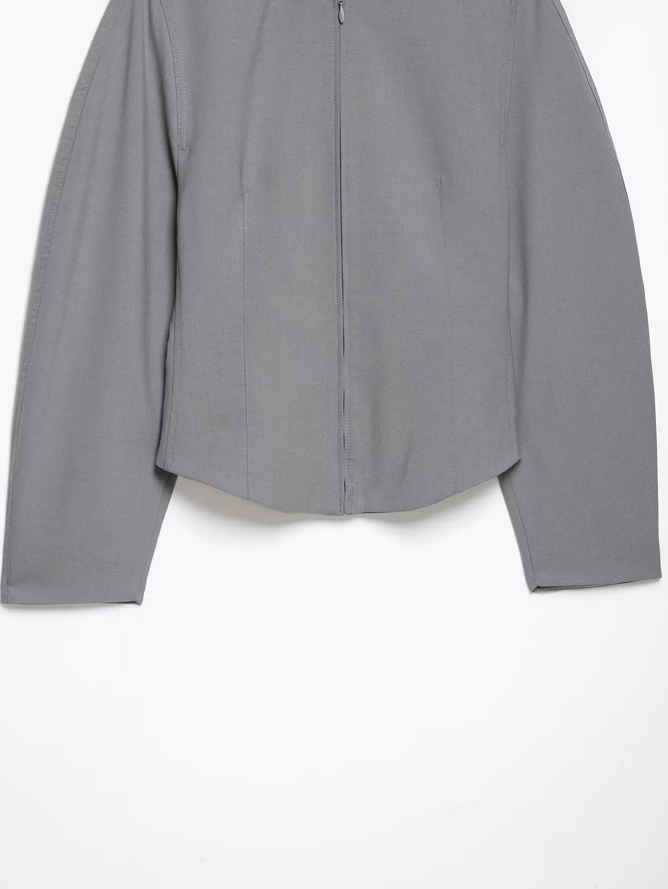 TFMLN Damen Modejacke Langarm Asymmetrischer Hochkragen Einfache Einfarbige Jacke Herbst Freizeit Retro High-Street-Mäntel – Detail 6