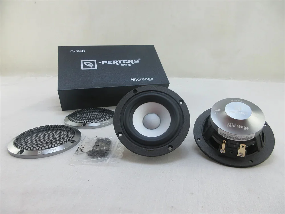 

2PCS Car Audio Center 3.5'' Inch 3 Inch Midrange Speaker Three-way Speaker Car QP Center Speaker Titanium Color