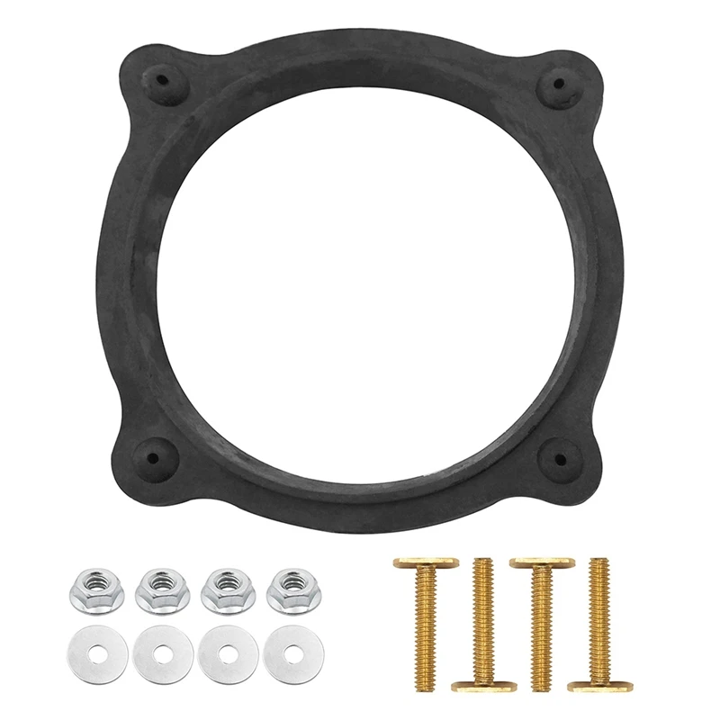 JHD-385310063 Floor Flange Seal And Mounting Kit Replacement For Select Dometic/Sealand RV Toilet Black