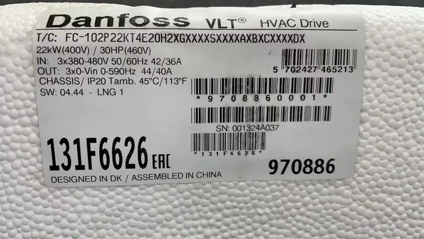 FC-102P22KT-4E20H2 New original Danfoss inverter 102 series 22KW