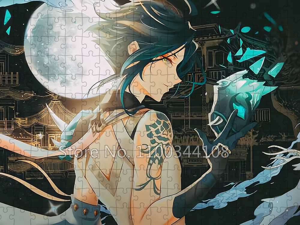 Genshin Impact Puzzle 300/500/1000 Teile Anime-Spielpuzzles für Erwachsene Dekompressionsspielzeug Intelligenzspiele für Kinder
