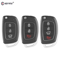 KEYYOU di Ricambio 3/4 Pulsante di Vibrazione Chiave A Distanza Borsette Caso Fob HB20 Solaris Chiave Per Hyundai ELANTRA Nuovo Verna IX35 IX45 fe Per KIA