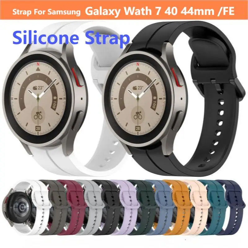 Silicone Strap For Samsung Galaxy Watch 7 6 5 4 FE Classic Smart Watch Wristband Bracelet Wrist Band Watch7 40mm 44mm Belt Case