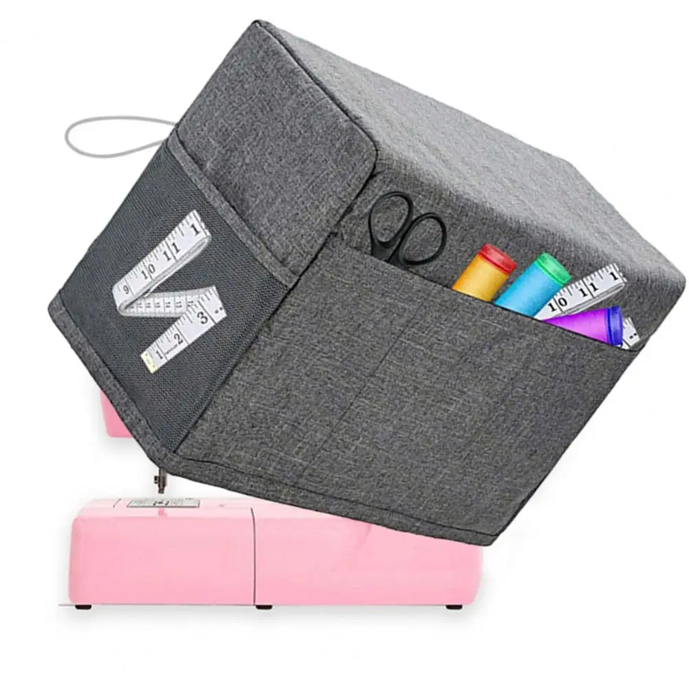 Sewing Machine Cover Sewing Machine Accessories Sewing Machine Dust Cover with Storage Pockets Wear-resistant Scratch-proof
