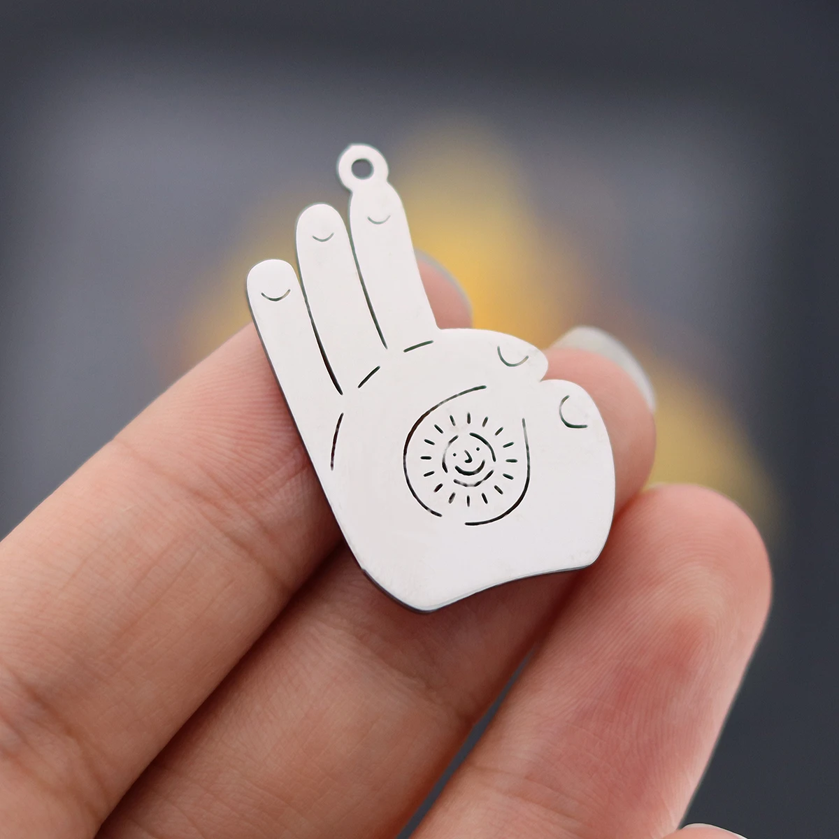 3pcs Guide Polar Star Amulet  Charms for Jewelry Making Earrings Bracelets DIY Craft Sun Octagram 316L Stainless Steel Pendant