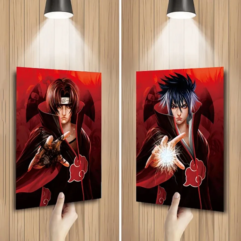 Anime Manga NARUTO Uchiha Itachi Poster 3D Poster Wall Art 3D Lenticular Poster Wall Art Home Decoration  Kids Birthday Gift