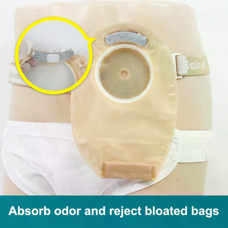 10 Pcs Comfortable Ostomy Supplies Colostomy Bags Two Piece Drainable Pouches With Hoop And Look Ileostomy Stoma Care Supplies