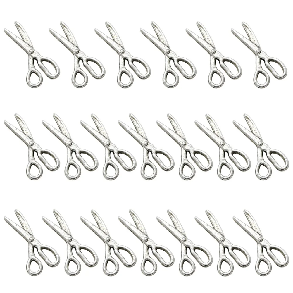 

20Pcs Barber Scissors Pendants Alloy Charms DIY Necklace Bracelet Accessories Silver Alloy Pendant Charm