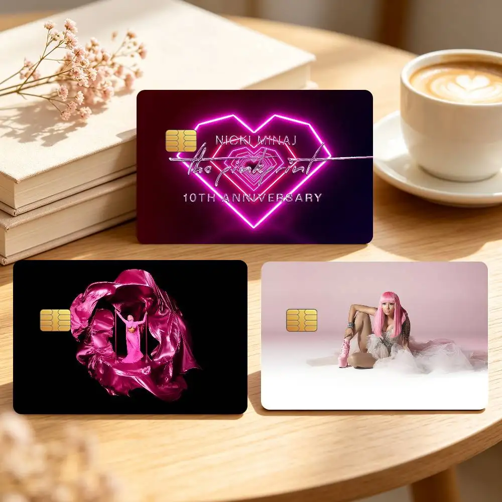Rapper N-Nicki M-Minaj Credit Card Sticker Waterproof Anti-Scratch 4PCS Bank Debit Traffic Cover Decoration
