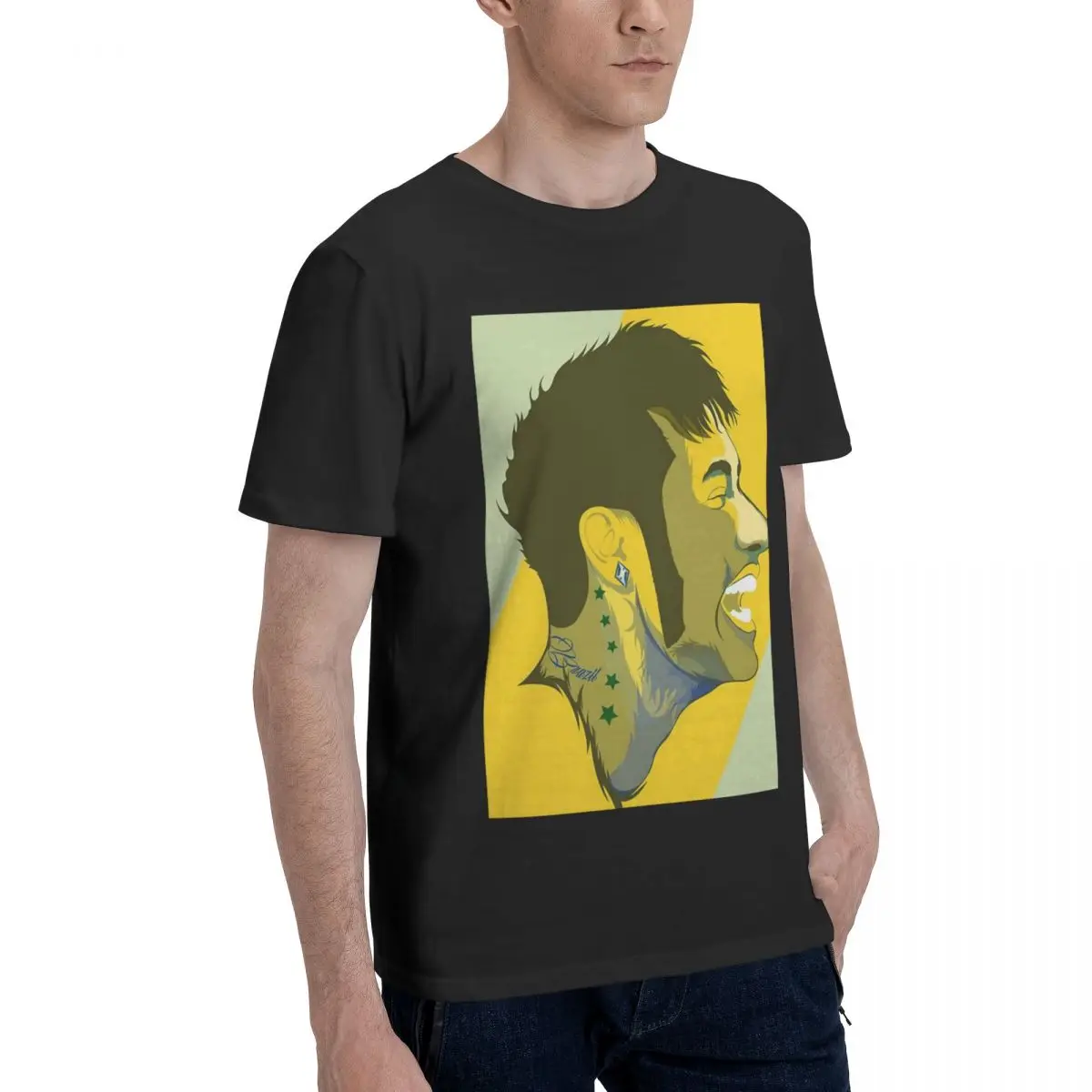 Neymar And Jr Brazil Celebrate Soccer Striker 65 Movement premium Tees Top quality Leisure