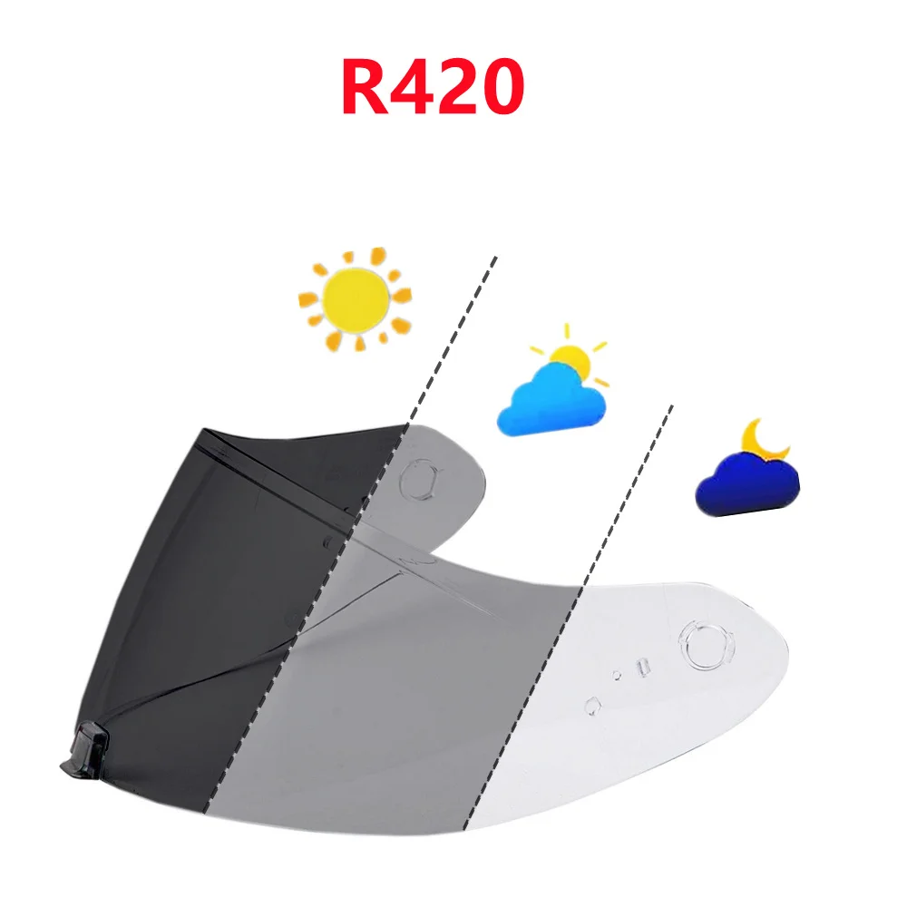 

R420 Photochromic Visor for SCORPION EXO R420 Helmet Face Shield Inner Coating Lens Accessories Replacement UV Protection Moto