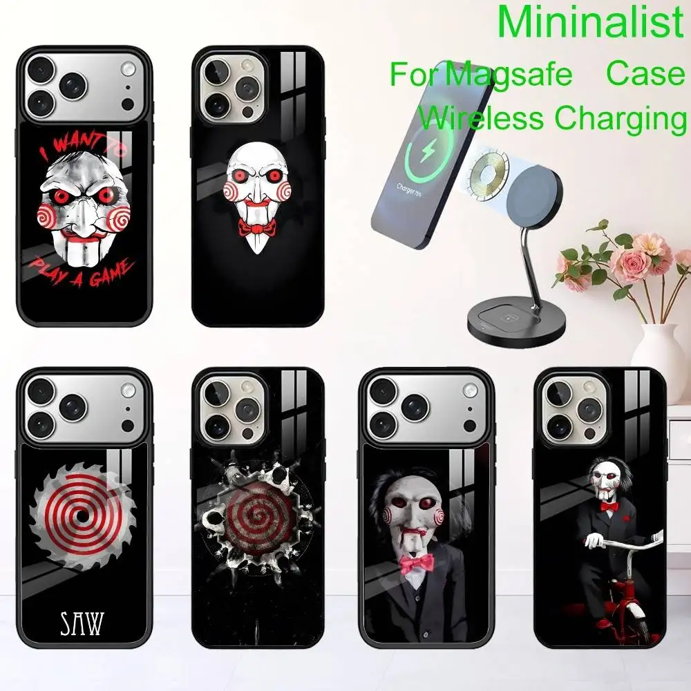 

The Puppet B-Billy S-Saw-w Phone Case For iPhone17,16,15,14,13 Plus,Pro Max Magnetic For Magsafe Wireless Charging
