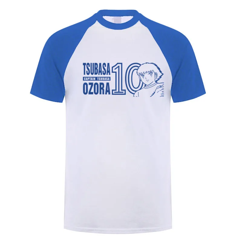 Kapitan Tsubasa T koszula Anime bawełna z krótkim rękawem Tsubasa Ozora Nankatsu topy Cosplay Tshirt prezent Tee LSD-001