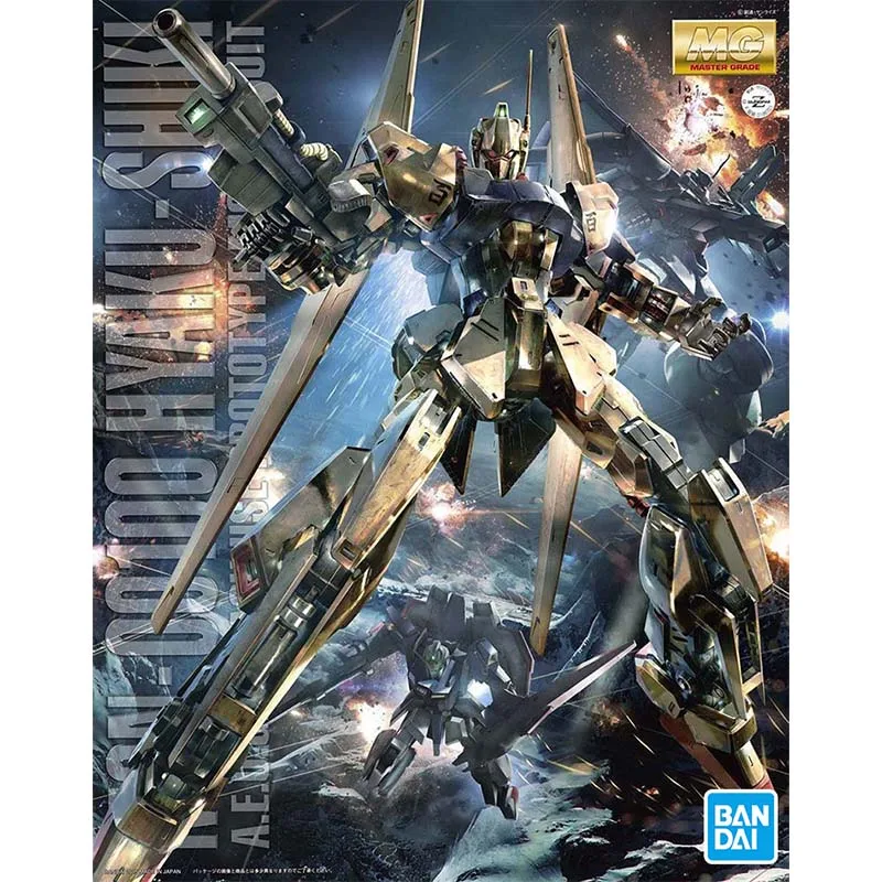 Bandai Figure Gundam Model Kit Anime Figures MG 1/100 Hyaku-shiki 2.0 Mobile Suit Gunpla Action Figure Toys For Boys Gifts