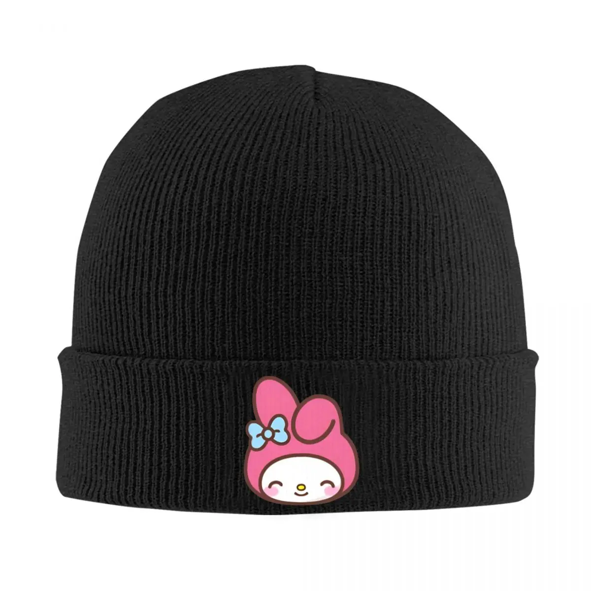 Smile My Melody Cute Cartoon Knitted Hat Beanies Winter Hats Warm Acrylic Fashion Japanese Anime My Melo Cap for Men Women Gift