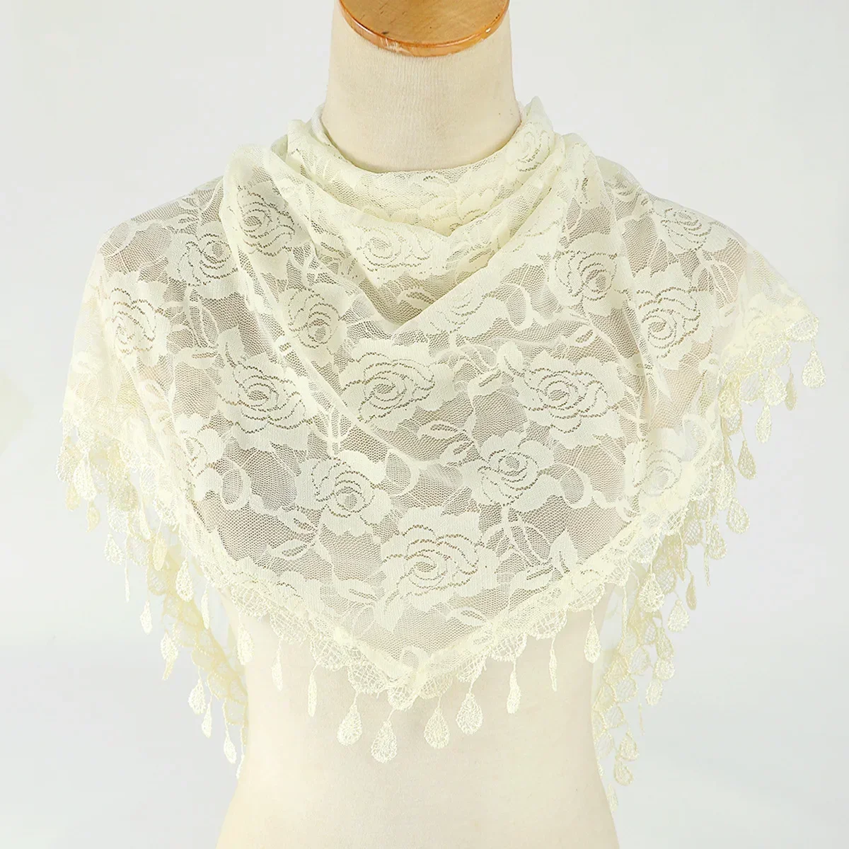 Multi Colors Spanish Lace Mantilla Church Triangle Lace Veil Women Head Covering Catholic Veil