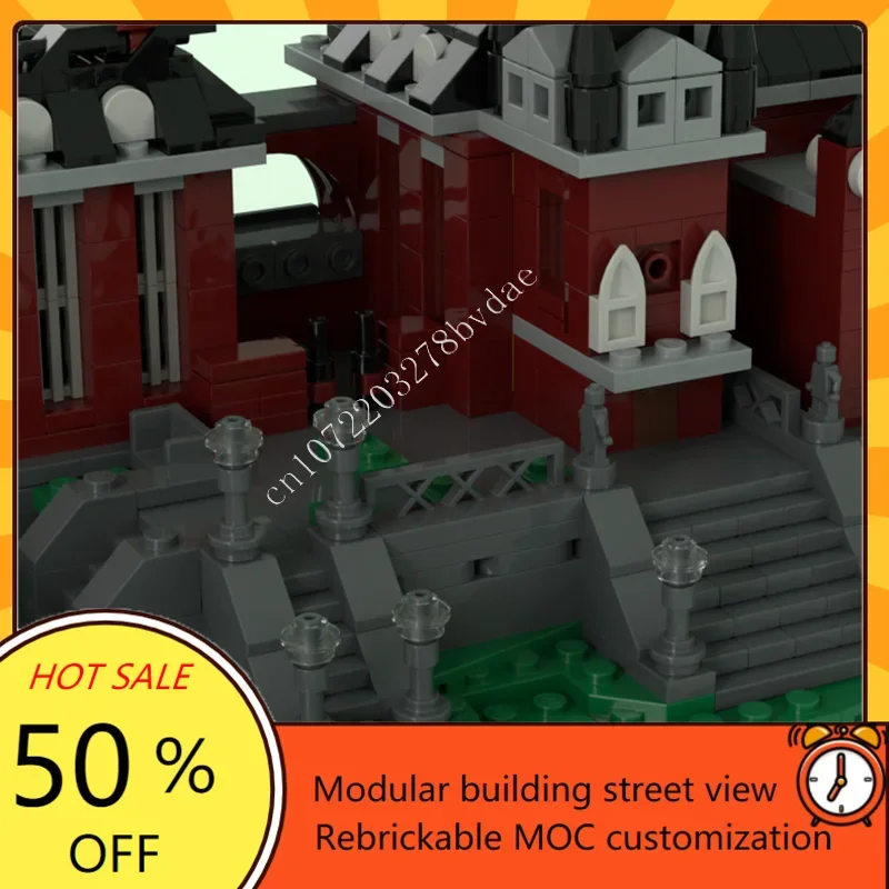 1468 قطعة Arkham Asylum Mansion وحدات MOC مخصص عرض الشارع بنة نموذج لتقوم بها بنفسك التعليمية الجمعية الإبداعية لغز هدية #3