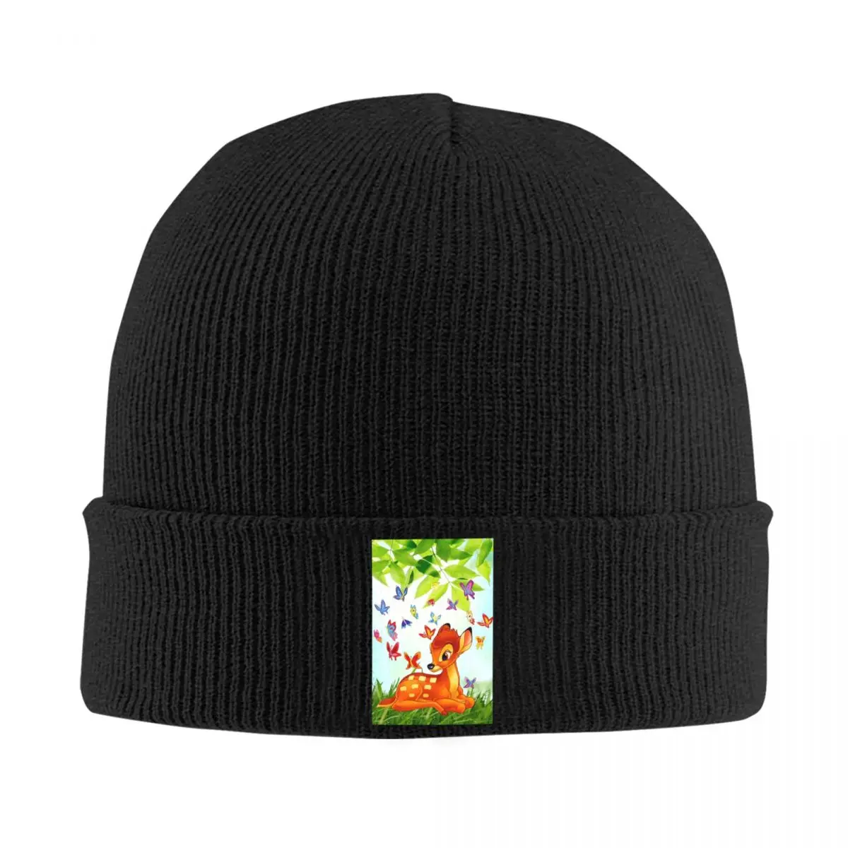 Bambi Warm Knitted Cap Fashion Bonnet Hat Autumn Winter Outdoor Beanies Hats for Unisex Adult