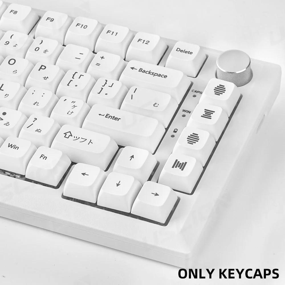 

127 Keys XDA Profile Keycaps Minimalist White Theme Japanese PBT DIY Customized Key Caps Kit for MX switches Mechanical Keyboard