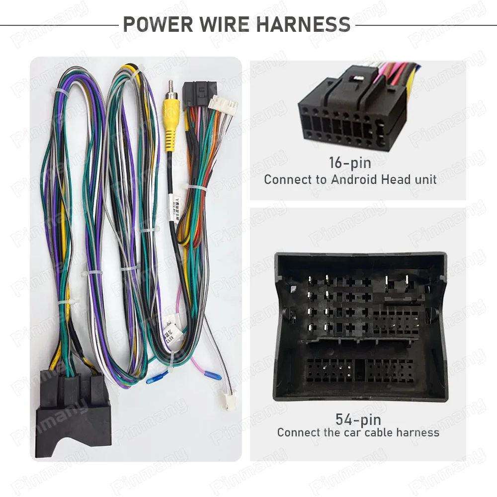 Car Radio cable 16-pin Power Wiring Harness plug socket adapter CAN Bus Decoder VWC17 for VW Polo Skoda Kodiaq Karoq 2020~2022