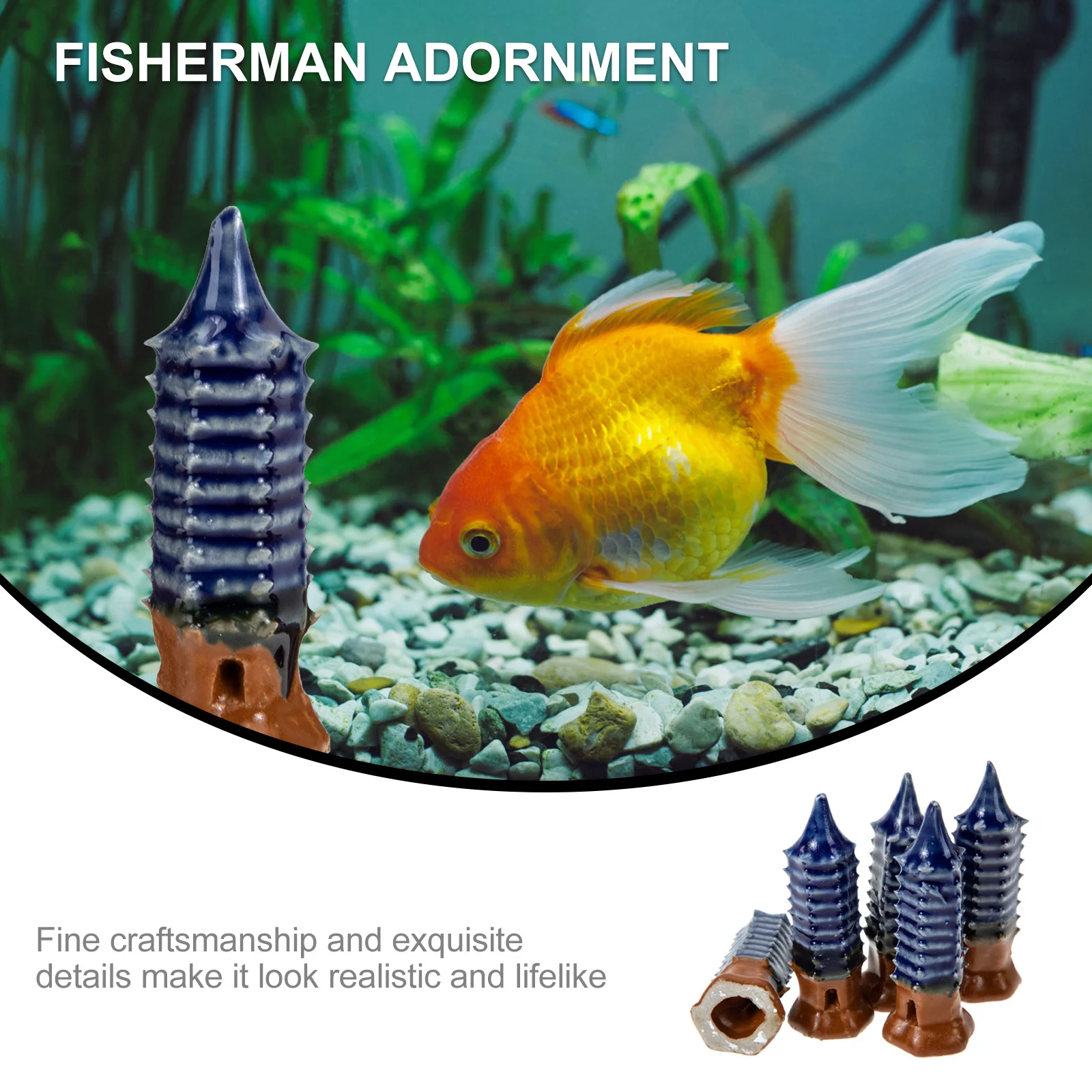 

5Pcs Stone Ceramic Miniature Tower Mini Ornament Garden Decor Bonsai Pagoda Landscape Ornament Fairy Garden Outdoor