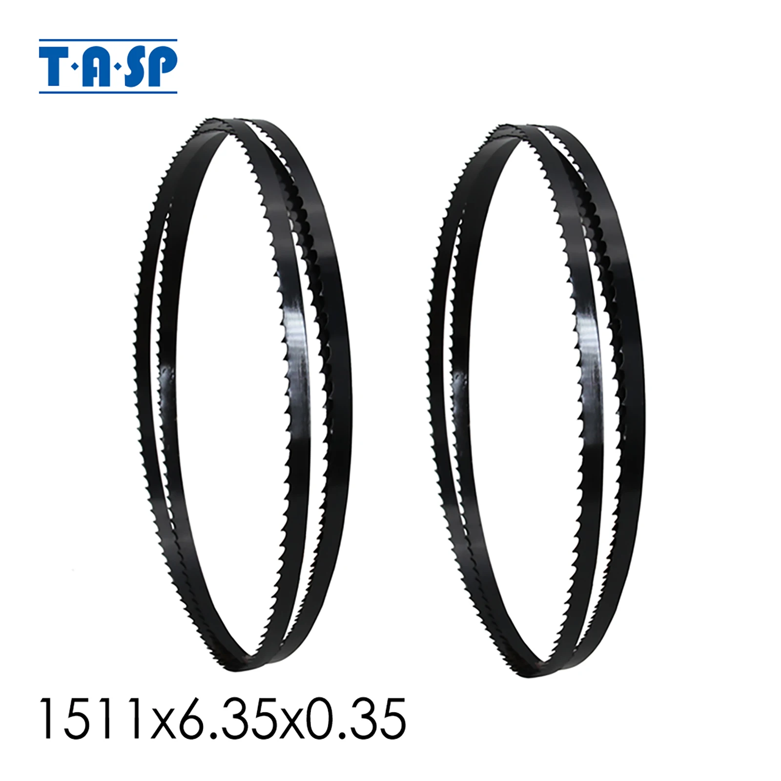 TASP 2pcs 1511mm Band Saw Blades 1511x6.35x0.35mm (59-1/2