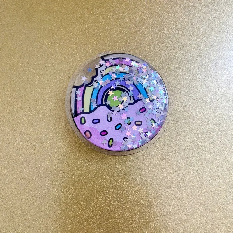 Fruits Cloud Flower Quicksand Mobile Phone Expanding Mount Socket Fold Smartphones Pocket Desktop Bracket Phone Stand Holder