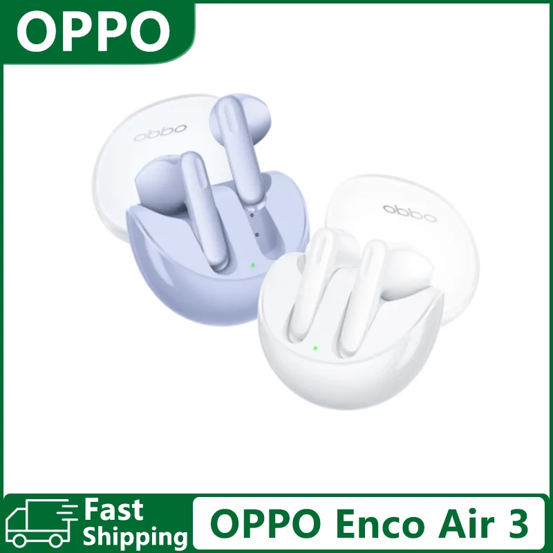 OPPO ENCO Air 3 TWS Earphone Wireless Bluetooth 5.3 Earbuds AI Noise Cancelling 25 Hour Battery Life IP54 For OPPO Reno 12 Pro