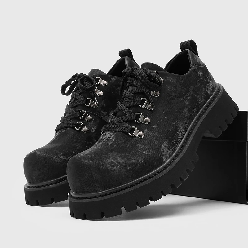 

Thick Sole Comfortable Four Seasons Breathable Mens Shoes 2025 Autumn Men Casual Shoes Fashion Anti Slip Wear Resistant Footwear