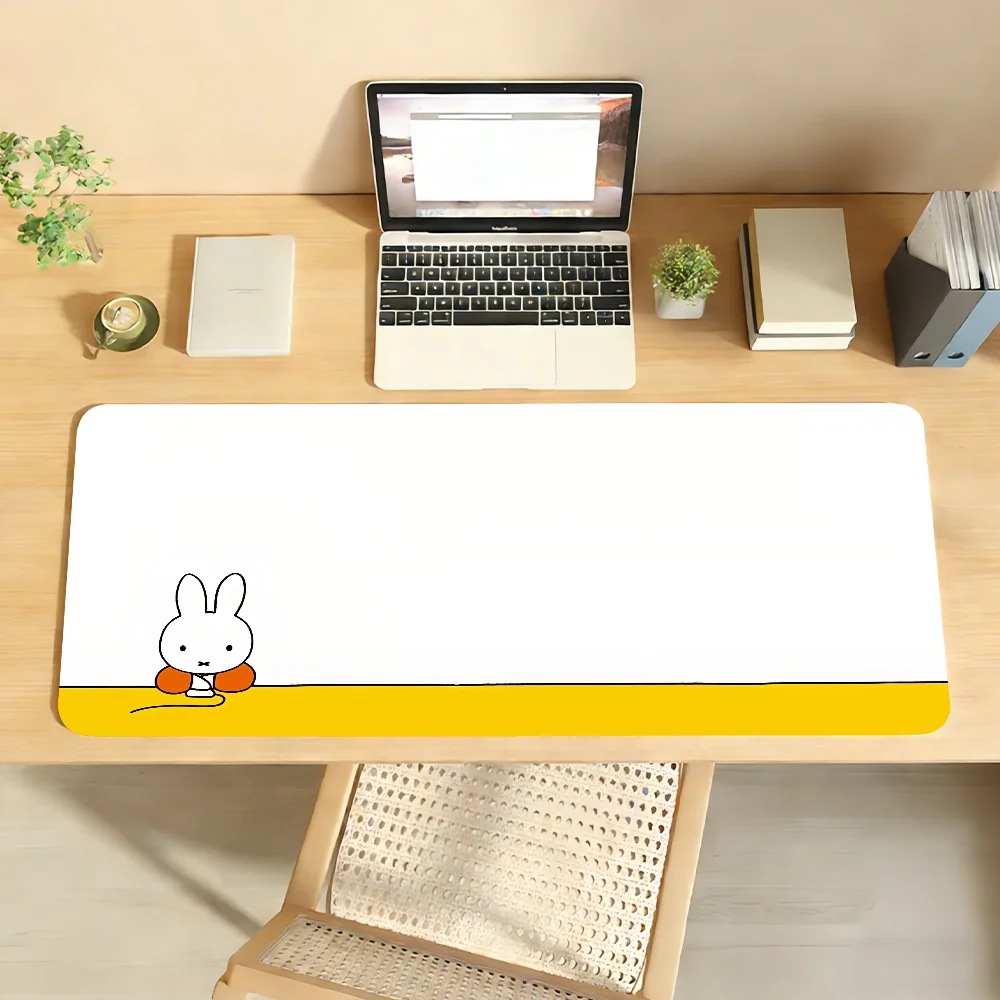 Cut Miffy Mouse Pad Computer Laptop Rubber Non-slip Mouse Mat Mousepad Gamers Decoracion Desk Mat